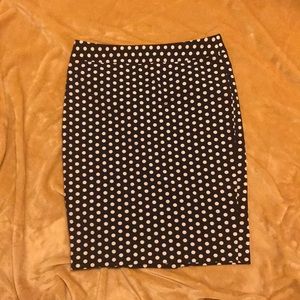 Loft polka dot skirt